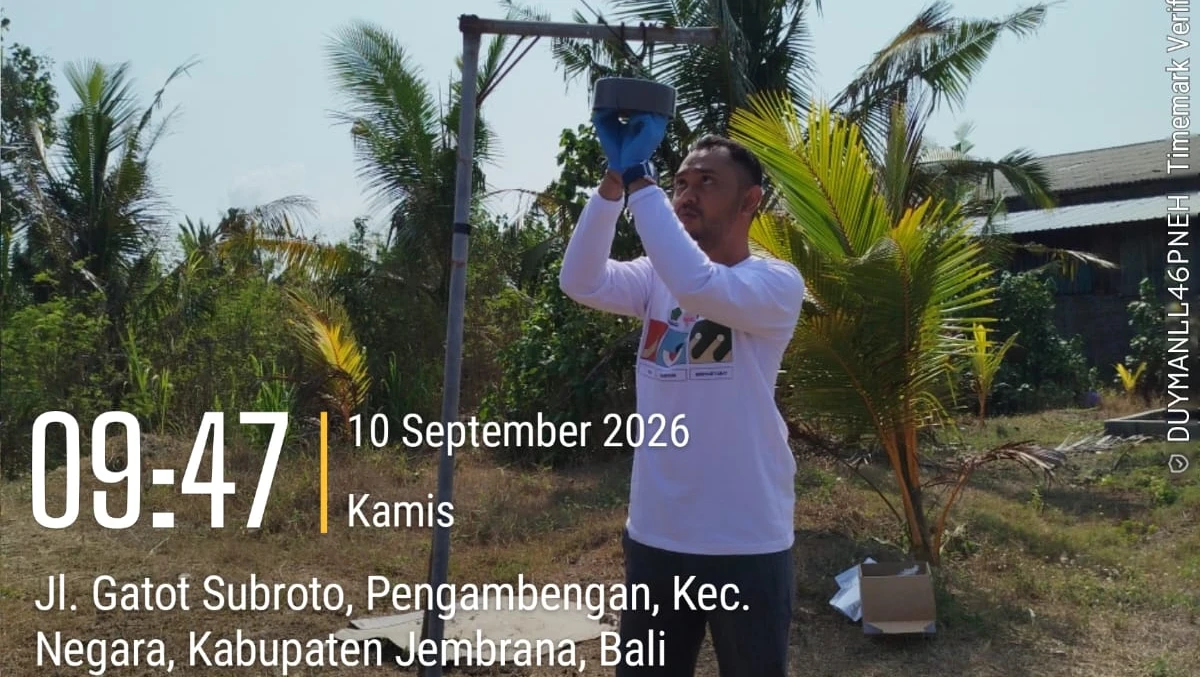 DLHPKP Jembrana Pasang Passive Sampler untuk Pengukuran Indeks Kualitas Udara Tahun 2026