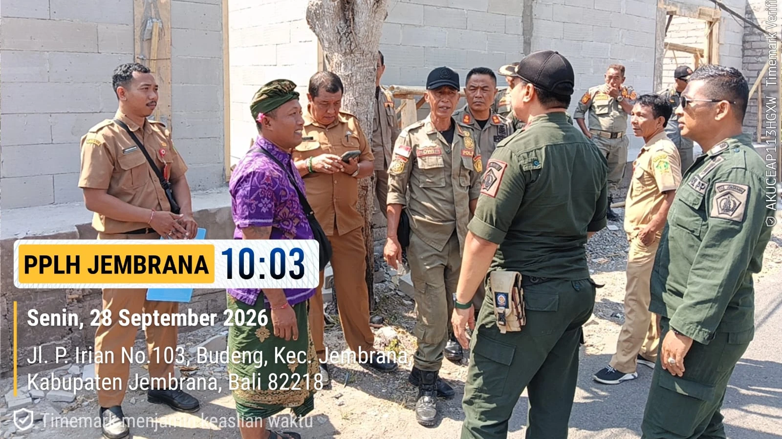 DLHPKP Kabupaten Jembrana Melaksanakan Kegiatan Pengawasan dan Penertiban Bangunan di Kelurahan Loloan Timur, Kelurahan Dauhwaru, dan Desa Budeng