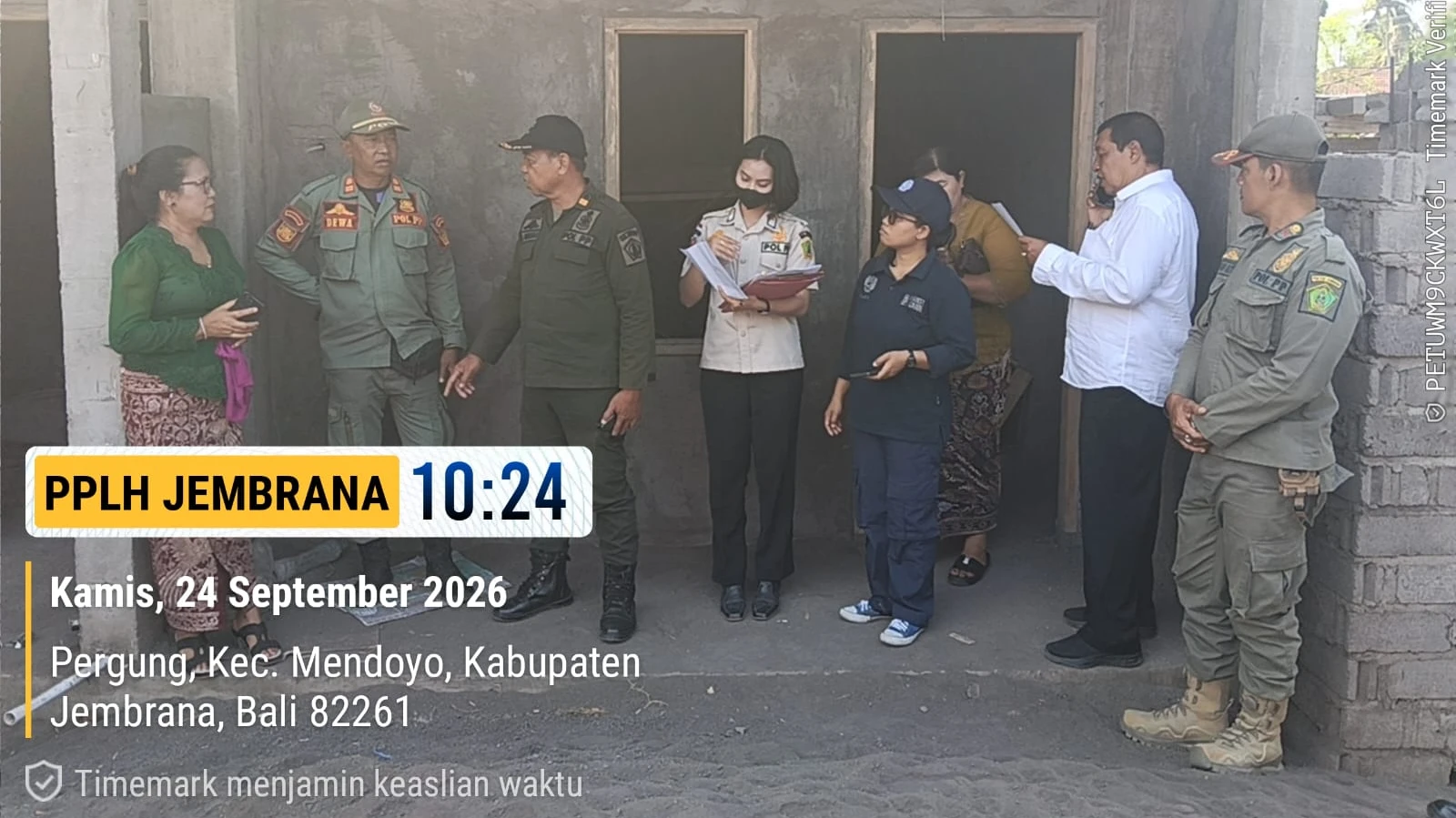 DLHPKP Kabupaten Jembrana Melaksanakan Pengawasan dan Penertiban Bangunan di Kecamatan Mendoyo
